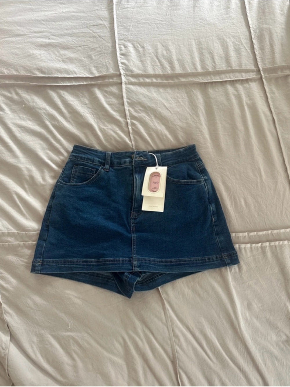 IWD Dark Blue Denim High-Waist Women’s Shorts